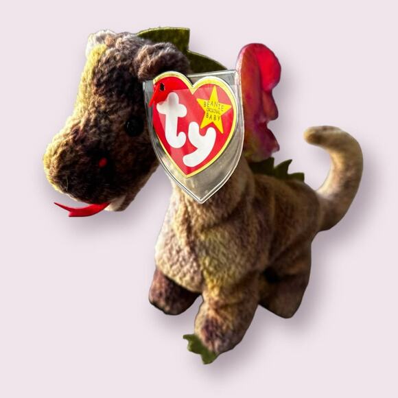 TY Beanie Baby - SCORCH the Dragon (7 inch) - MWMTs Stuffed Animal Toy - Picture 5 of 12